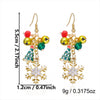 Women's Goldtone Bell Tassel Drop Earrings Electroplated Alloy Botanical Forestinspired Holiday Jewelry