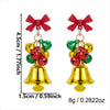 Women's Goldtone Bell Tassel Drop Earrings Electroplated Alloy Botanical Forestinspired Holiday Jewelry