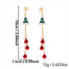 Women's Goldtone Bell Tassel Drop Earrings Electroplated Alloy Botanical Forestinspired Holiday Jewelry