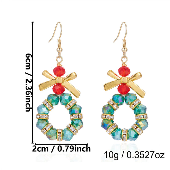 Women's Goldtone Bell Tassel Drop Earrings Electroplated Alloy Botanical Forestinspired Holiday Jewelry