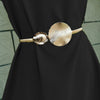 Women's Goldtone Metal Waist Chain Belt With Ring Accents Elastic Fit Buckle Fastening And Statement Body Chain Design