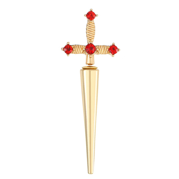 Women's Gothic Dagger Stud Earrings Alloy Geometric Style Electroplated