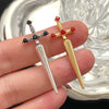Women's Gothic Dagger Stud Earrings Alloy Geometric Style Electroplated