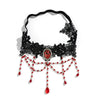 Women's Gothic Style Cloth Leg Chain With Alloy Inlaid Artificial Gemstones And Semiprecious Stones And Blood Drops Pattern