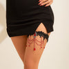 Women's Gothic Style Cloth Leg Chain With Alloy Inlaid Artificial Gemstones And Semiprecious Stones And Blood Drops Pattern