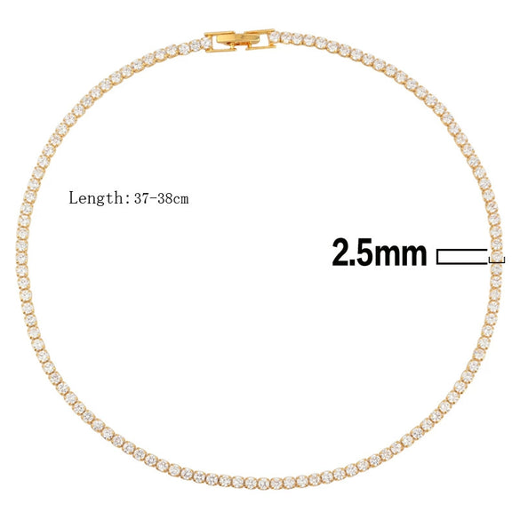 Women's Gypsophila Shining Box Chain Choker Clavicle Chain Necklace Bracelet With Geometric Styling And Electroplating