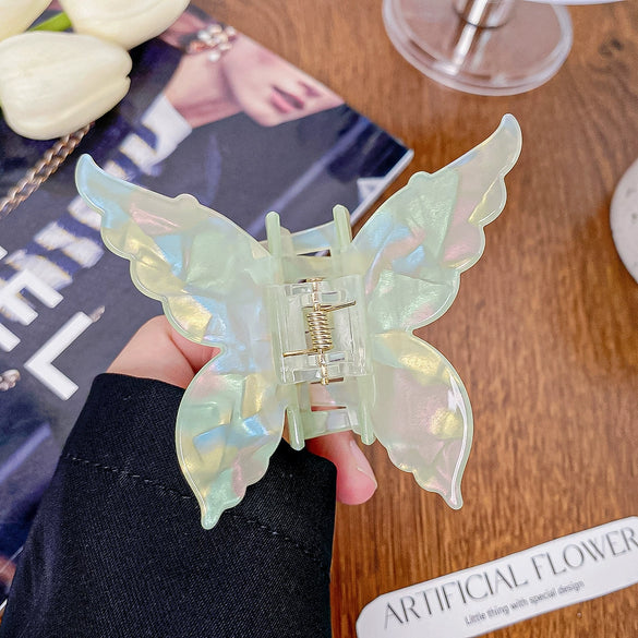 Women's Hair Accessories Handmade Pvc Butterfly Hair Grab Clip