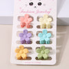Women's Hair Accessories Sixpiece Set Of Bright Colorful Bangs And Small Clips Plastic Resin Geometric Baking Paint
