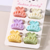 Women's Hair Accessories Sixpiece Set Of Bright Colorful Bangs And Small Clips Plastic Resin Geometric Baking Paint