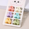 Women's Hair Accessories Sixpiece Set Of Bright Colorful Bangs And Small Clips Plastic Resin Geometric Baking Paint