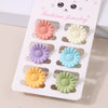 Women's Hair Accessories Sixpiece Set Of Bright Colorful Bangs And Small Clips Plastic Resin Geometric Baking Paint