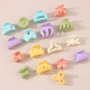 Women's Hair Accessories Sixpiece Set Of Bright Colorful Bangs And Small Clips Plastic Resin Geometric Baking Paint