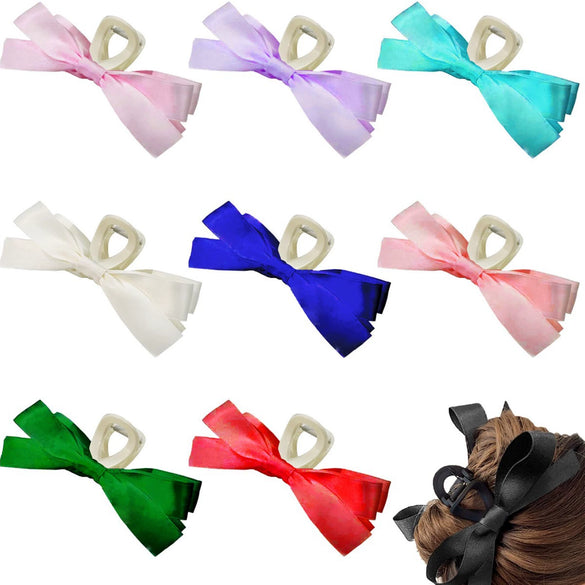 Women's Hair Clip Polyester Fiber Black Bow Handmade