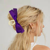 Women's Hair Clip Polyester Fiber Black Bow Handmade