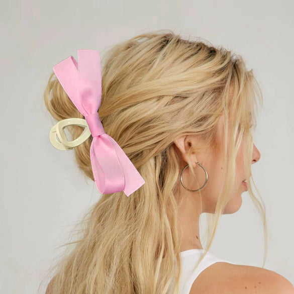 Women's Hair Clip Polyester Fiber Black Bow Handmade