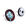 Women's Halloween Alloy Earrings With Dripping Oil Finish Pumpkin Ghost And Spider Designs Playful Festive Costume Jewelry