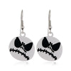 Women's Halloween Alloy Earrings With Dripping Oil Finish Pumpkin Ghost And Spider Designs Playful Festive Costume Jewelry