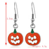 Women’s Halloween Skull Spider And Pumpkin Alloy Drop Earrings With Electroplated Finish Playful Spooky Cartoon Festival Jewelry
