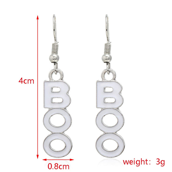 Women’s Halloween Skull Spider And Pumpkin Alloy Drop Earrings With Electroplated Finish Playful Spooky Cartoon Festival Jewelry