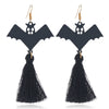 Women’s Halloween Skull Spider And Pumpkin Alloy Drop Earrings With Electroplated Finish Playful Spooky Cartoon Festival Jewelry