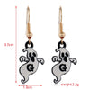 Women’s Halloween Skull Spider And Pumpkin Alloy Drop Earrings With Electroplated Finish Playful Spooky Cartoon Festival Jewelry