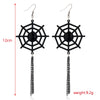Women’s Halloween Skull Spider And Pumpkin Alloy Drop Earrings With Electroplated Finish Playful Spooky Cartoon Festival Jewelry