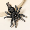 Women's Halloween Spider Hair Clip Alloy Rhinestone Side Barrette Creative Animal Hair Accessory