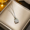 Women's Handbag Clavicle Chain Necklace In Internet Celebrity Style With H Letter And Full Diamond Made Of Gold Titanium Steel And Electroplated