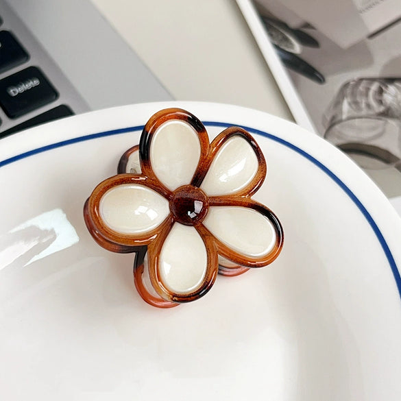 Women's Handmade Abs Hair Clip With Sweet Style And Egg Flower Design