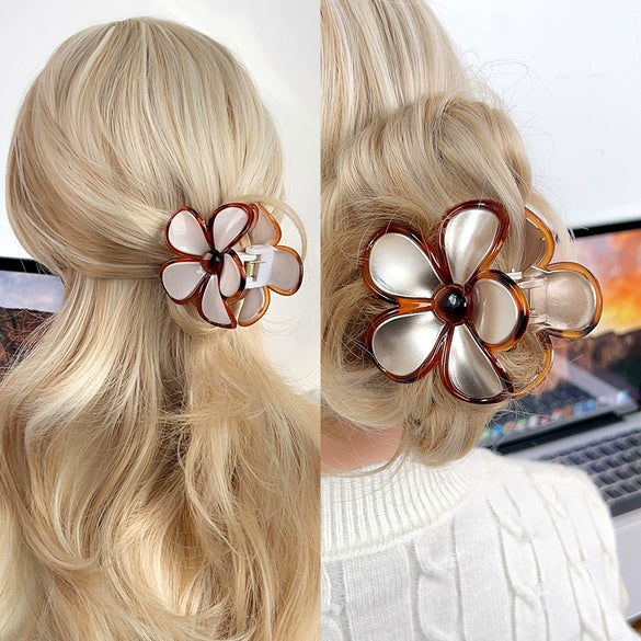 Women's Handmade Abs Hair Clip With Sweet Style And Egg Flower Design
