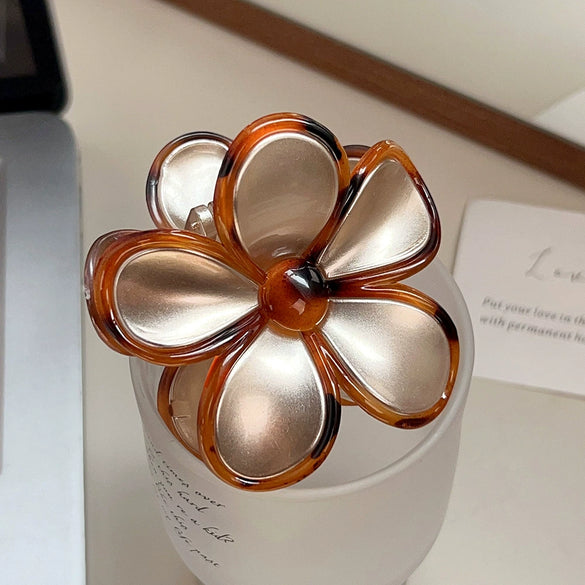 Women's Handmade Abs Hair Clip With Sweet Style And Egg Flower Design