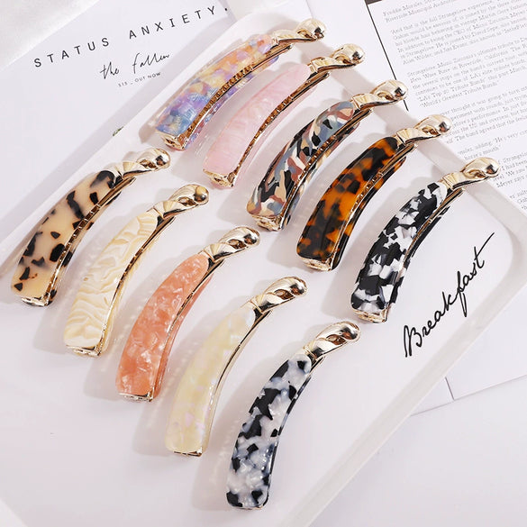 Women's Handmade Acetate Banana Hair Clip For Ponytail Styling Elegant Backofhead Hair Accessory