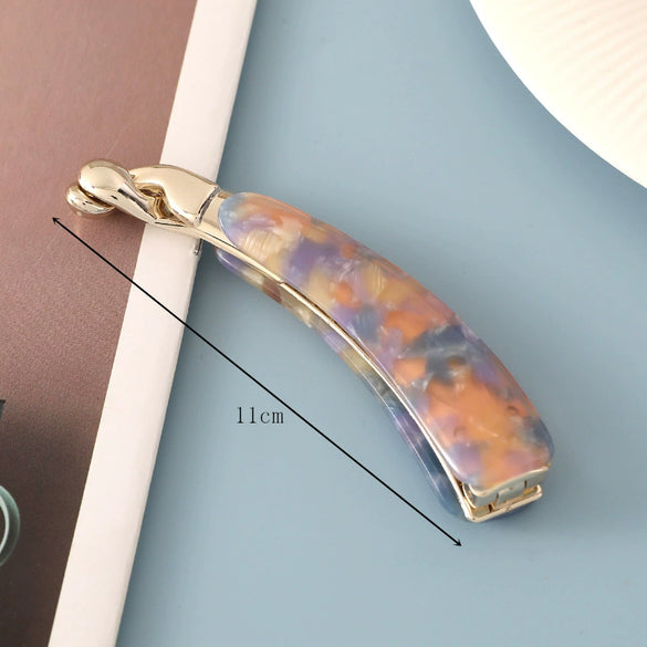 Women's Handmade Acetate Banana Hair Clip For Ponytail Styling Elegant Backofhead Hair Accessory