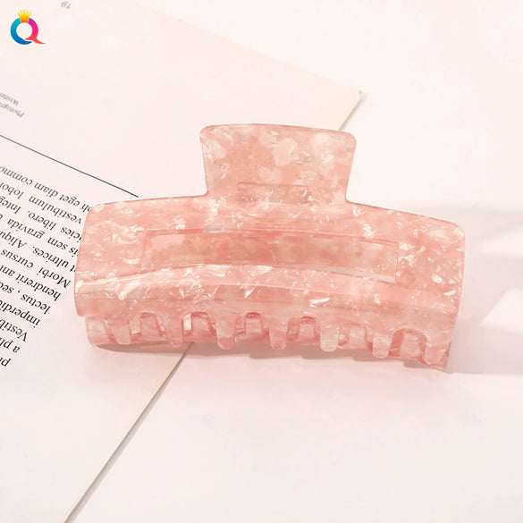Women's Handmade Acetate Hair Claw Clip Simple Geometric Hairpin For Secure Back Hair Styling