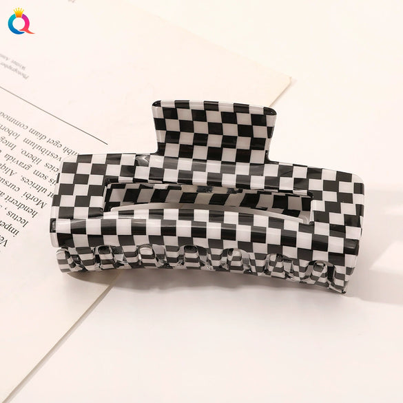 Women's Handmade Acetate Hair Claw Clip Simple Geometric Hairpin For Secure Back Hair Styling