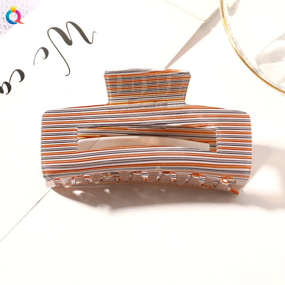 Women's Handmade Acetate Hair Claw Clip Simple Geometric Hairpin For Secure Back Hair Styling