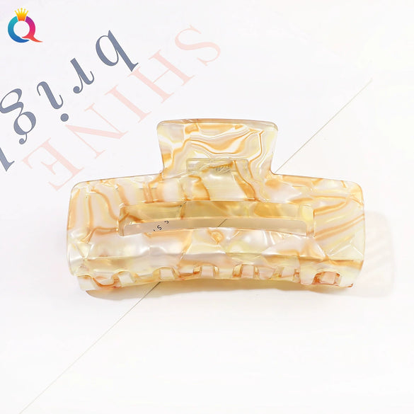 Women's Handmade Acetate Hair Claw Clip Simple Geometric Hairpin For Secure Back Hair Styling