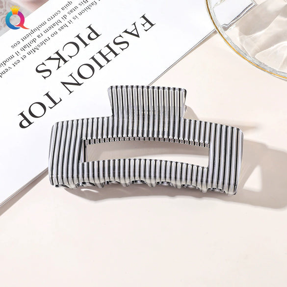 Women's Handmade Acetate Hair Claw Clip Simple Geometric Hairpin For Secure Back Hair Styling