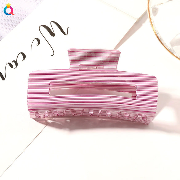 Women's Handmade Acetate Hair Claw Clip Simple Geometric Hairpin For Secure Back Hair Styling