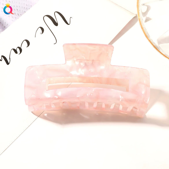 Women's Handmade Acetate Hair Claw Clip Simple Geometric Hairpin For Secure Back Hair Styling