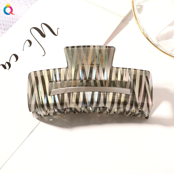 Women's Handmade Acetate Hair Claw Clip Simple Geometric Hairpin For Secure Back Hair Styling