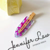 Women's Handmade Acetate Hair Side Clip With Frosted Finish Seamless Bangs Edge Barrette And Simple Letter Design