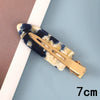 Women's Handmade Acetate Hair Side Clip With Frosted Finish Seamless Bangs Edge Barrette And Simple Letter Design