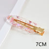 Women's Handmade Acetate Hair Side Clip With Frosted Finish Seamless Bangs Edge Barrette And Simple Letter Design