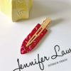 Women's Handmade Acetate Hair Side Clip With Frosted Finish Seamless Bangs Edge Barrette And Simple Letter Design