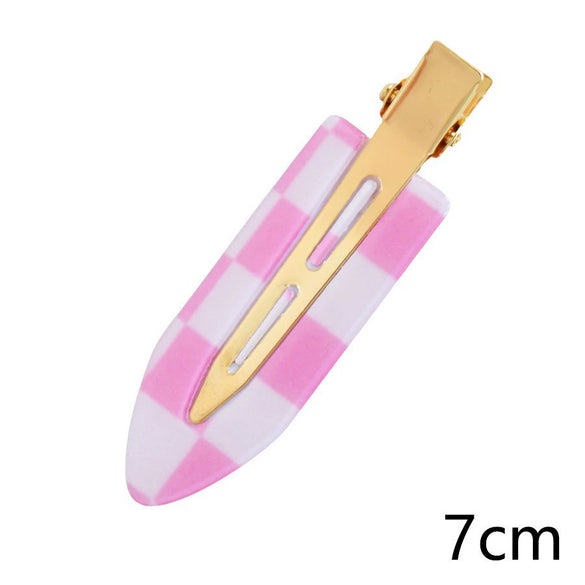 Women's Handmade Acetate Hair Side Clip With Frosted Finish Seamless Bangs Edge Barrette And Simple Letter Design