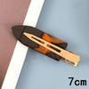 Women's Handmade Acetate Hair Side Clip With Frosted Finish Seamless Bangs Edge Barrette And Simple Letter Design