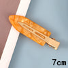 Women's Handmade Acetate Hair Side Clip With Frosted Finish Seamless Bangs Edge Barrette And Simple Letter Design