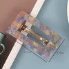 Women's Handmade Acetate Rectangular Hair Clips Minimalist Geometric Spring Ponytail Barrettes