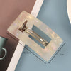 Women's Handmade Acetate Rectangular Hair Clips Minimalist Geometric Spring Ponytail Barrettes